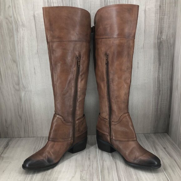 Arturo Chiang Riding Boots Women's 6 Bevin Brown Leather Tall Knee High - Picture 7 of 11